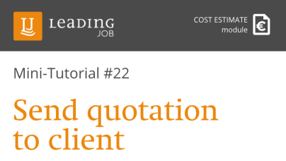 LEADING Job  - How to #22 Sending quotation to the client