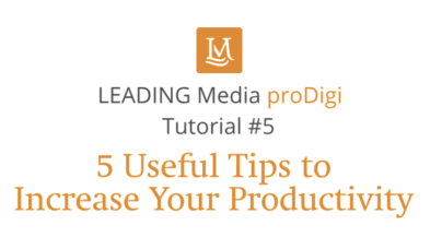 LEADING Media proDigi Tutorial #5 useful tips