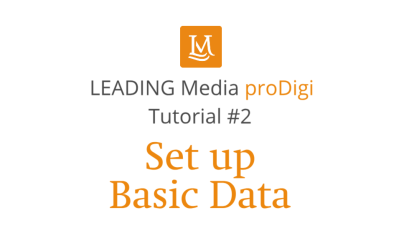 LEADING Media proDigi Tutorial #2 - Master Data