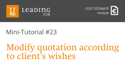 LEADING Job - How to #23: Changing quotation