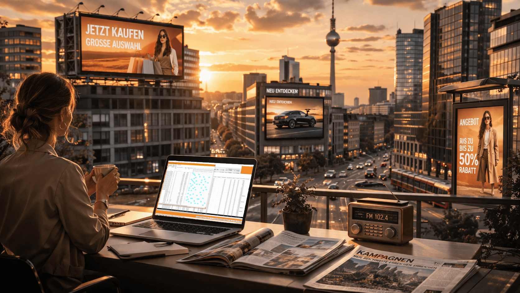 Mediaagentur steuert Kampagnen über verschiedene Kanäle wie TV, Print und Außenwerbung zentral